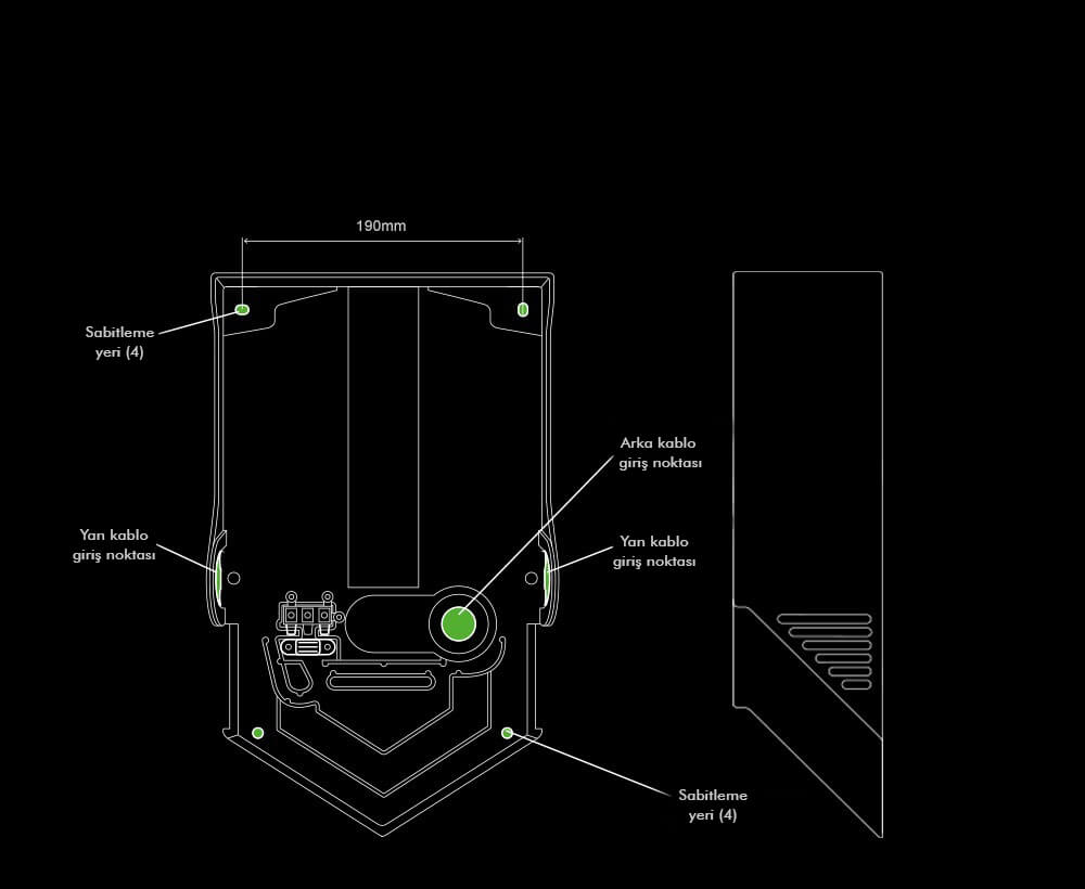 Dyson Airblade V hand dryer internal dimensions